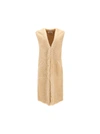 Chloé Shearling Vest  Beige Chloe Donna 36f In White