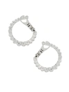 HEARTS ON FIRE WOMEN'S AERIAL REGAL 18K WHITE GOLD & DIAMOND FRONT-FACING SMALL HOOP EARRINGS,400011213638