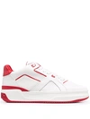 Just Don Luxury Courtside Low Sneakers White And Red In White