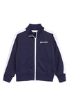Palm Angels Logo-print Tracksuit Jacket In Navy Blue White