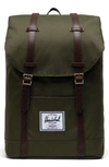 Herschel Supply Co Retreat Backpack In Ivy Green/ Chicory Coffee