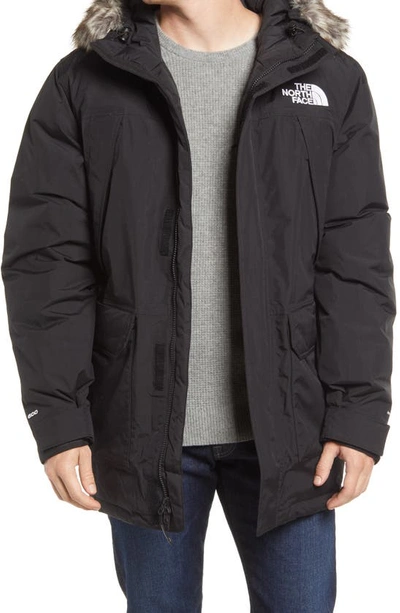 The North Face Mcmurdo Waterproof 550 Fill Power Down Parka With Faux Fur Trim In Tnf Black