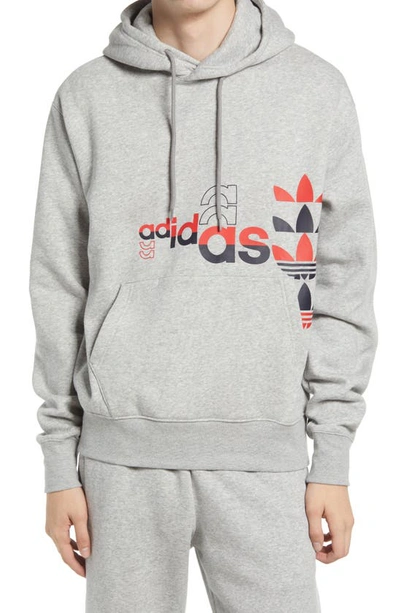 Adidas Originals Adidas Logo Play Hoodie In Medium Grey Heather