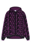 KENZO MONOGRAM POLAR FLEECE ZIP HOODIE,FB65BL7634MR