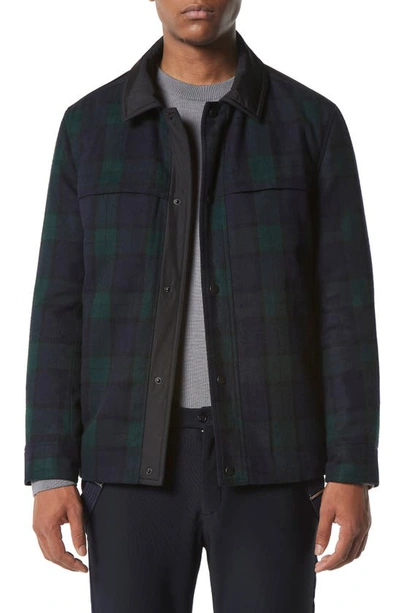 Marc New York Men's Gosper Quilted Plaid Shirt Jacket In Plaid Blk/ Grn