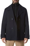 Marc New York Danton Water Resistant Peacoat In Blue Heather