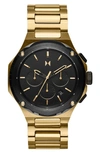 Mvmt Raptor Sunflare Goldtone Stainless Steel Chronograph Watch In Black