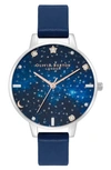 OLIVIA BURTON CELESTIAL LEATHER STRAP WATCH, 34MM,OB16GD97