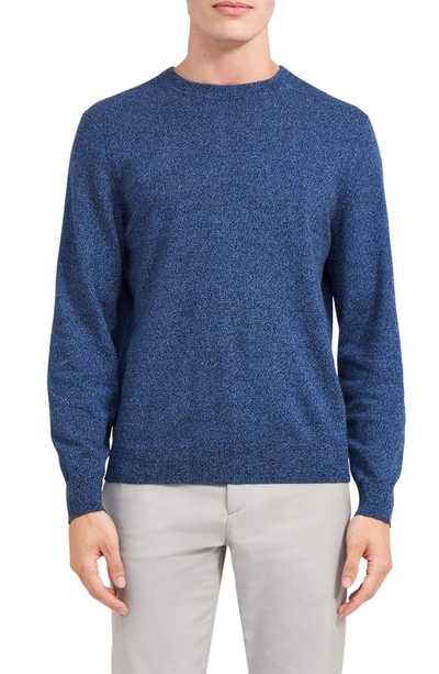 Theory Hilles Cashmere Crewneck Jumper In Baltic Mouline