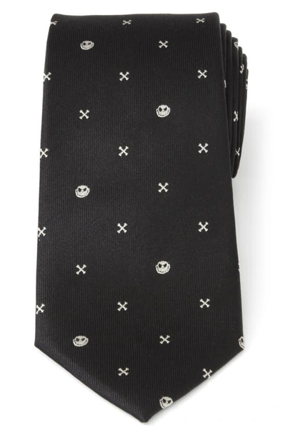 Cufflinks, Inc Nightmare Before Christmas Jack Skellington Silk Tie In Black