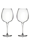 Nambe Vie Two-piece Pinot Noir Glass Set In Clear