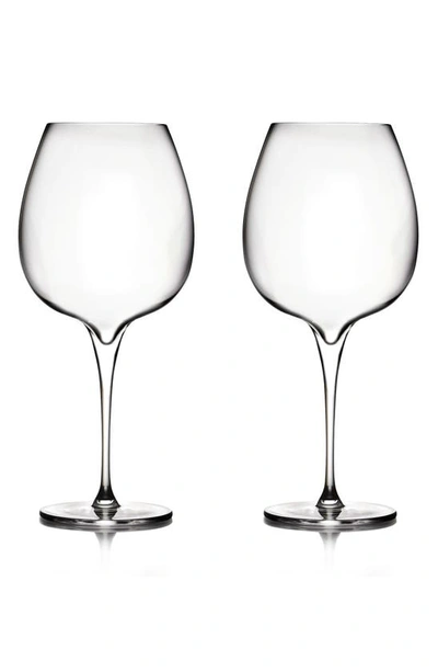 Nambe Vie Two-piece Pinot Noir Glass Set In Clear