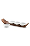 Nambe Quatro Snack And Serve Set In White