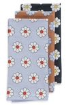 Baggu 3-piece Organic Cotton Reusable Cloth Set In Daisy