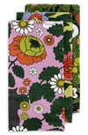 Baggu 3-piece Organic Cotton Reusable Cloth Set In Garden Pets