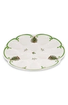 Portmeirion X Ted Baker Christmas Tree Deviled Egg Platter In Green