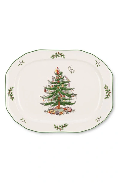 Portmeirion X Ted Baker Sculpted Christmas Tree Platter In Green