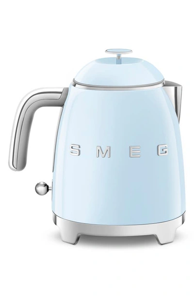 Smeg 50's Retro Style Mini Electric Kettle In Pastel Blue