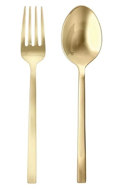 FORTESSA FORTESSA AREZZO BRUSHED GOLD 2-PIECE SERVING SET,2PPS-9B165-05