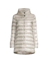 Herno Classic Funnelneck Puffer Jacket In Silver