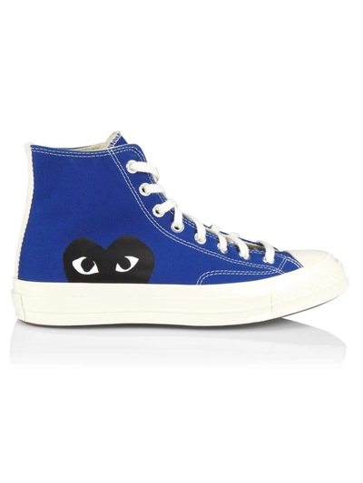 Comme Des Gar Ons Cdg Play X Converse Unisex Chuck Taylor All Star Single Heart High-top Sneakers In Blue