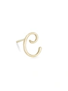 Lana Jewelry 14k Yellow Gold Cursive Inital Stud Earring In Initial C