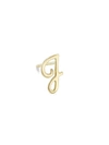 Lana Jewelry 14k Yellow Gold Cursive Inital Stud Earring In Initial J