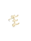 Lana Jewelry 14k Yellow Gold Cursive Inital Stud Earring In Initial E