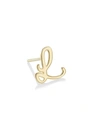 Lana Jewelry 14k Yellow Gold Cursive Inital Stud Earring In Initial L