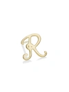 Lana Jewelry 14k Yellow Gold Cursive Inital Stud Earring In Initial R