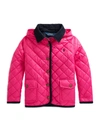 Polo Ralph Lauren Kids' Little Girl's & Girl's Water-resistant Barn Jacket In Sport Pink