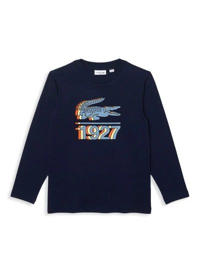 Lacoste Kids' Little Boy's & Boy's Printed Cotton T-shirt In Blue