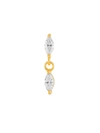 EF COLLECTION WOMEN'S 14K GOLD & DIAMOND MARQUISE DANGLE STUD EARRING,400014892999