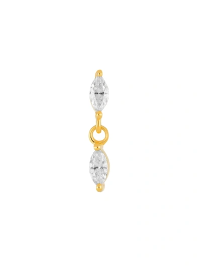 Ef Collection Women's 14k Gold & Diamond Marquise Dangle Stud Earring
