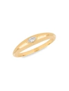 EF COLLECTION WOMEN'S 14K GOLD & DIAMOND MARQUISE-CUT DOME RING,400014893001