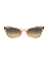 Ray Ban Rb2299 Lady Burbank 52mm Cat Eye Sunglasses In Transparent