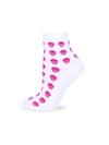 Alexander Mcqueen Multi-skull Logo Socks In White Pink