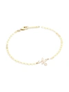 Lana Jewelry 14k Yellow Gold Swirl Charm Bracelet In Initial M
