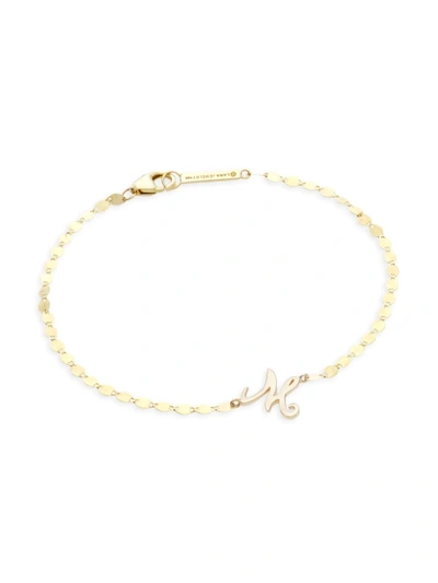 Lana Jewelry 14k Yellow Gold Swirl Charm Bracelet In Initial M