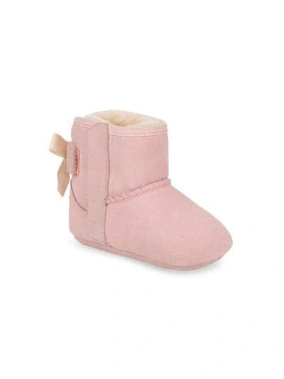 Ugg Baby Girl's Jesse Bow Suede Boots In Baby Pink