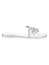 Giuseppe Zanotti Women's Nuvòrock Crystal & Leather Sandals In Blue