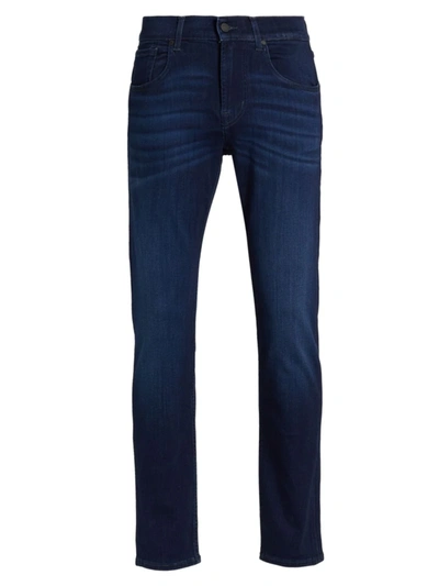 7 For All Mankind Luxe Performance Plus Slimmy Tapered Slim Fit Jeans In Deep Blue In Nocolor