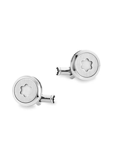Montblanc Men's Starwalker Stainless Steel Emblem Cufflinks In Neutral