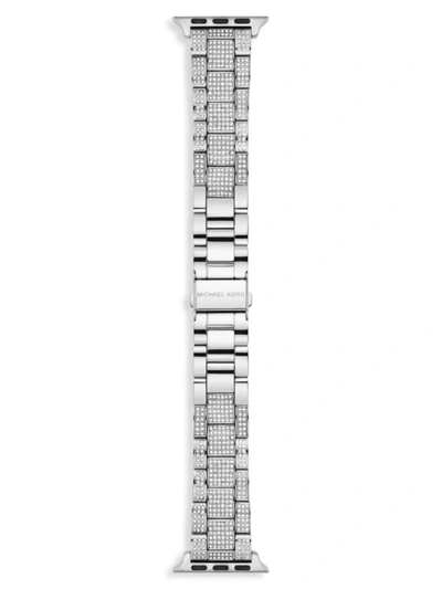 Michael Kors Women's Stainless Steel & Crystal Apple Watch Bracelet/38mm & 40mm In Silver