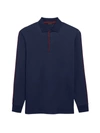 Bugatchi Woven Long-sleeve Polo Shirt In Midnight