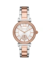 MICHAEL KORS ABBEY TWO-TONE STAINLESS STEEL & GLITZ BRACELET WATCH,400014318265