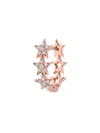 DJULA WOMEN'S GLAM ROCK 18K ROSE GOLD & DIAMOND STARS SINGLE HOOP EARRING,400014791454