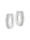 Djula Graphique 18k White Gold & Diamond Hoop Earrings