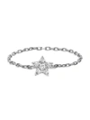 DJULA WOMEN'S MAGIC TOUCH 18K WHITE GOLD & DIAMOND STAR CHAIN RING,400014777001