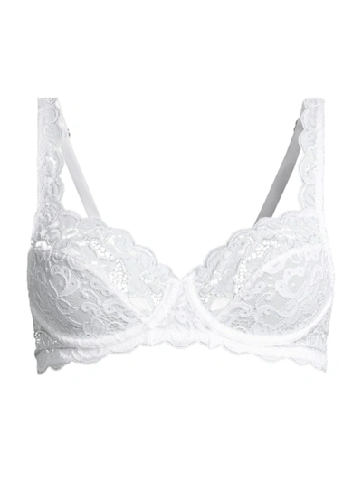 Hanro Luxury Moments Lace Unlined Underwire Bra In White